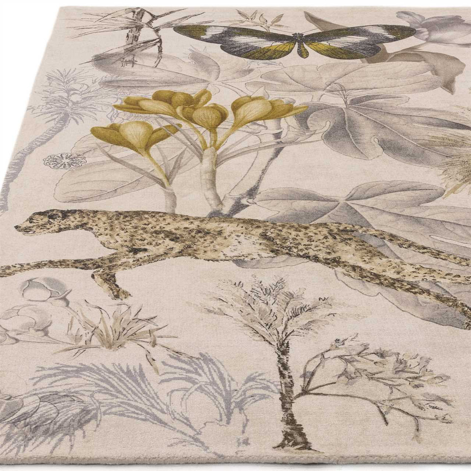 Botany Charcoal Chartreuse Clarke & Clarke Rug