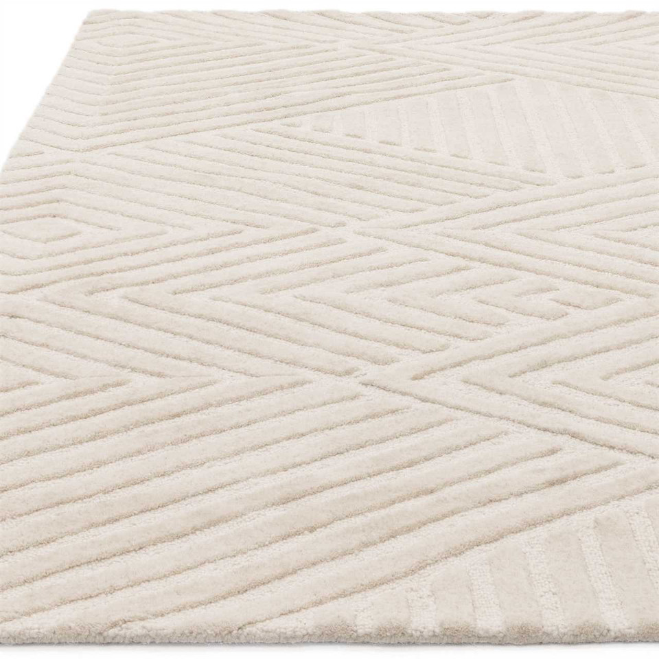 Hague Ivory Thick Woollen Rug Hand Tufted