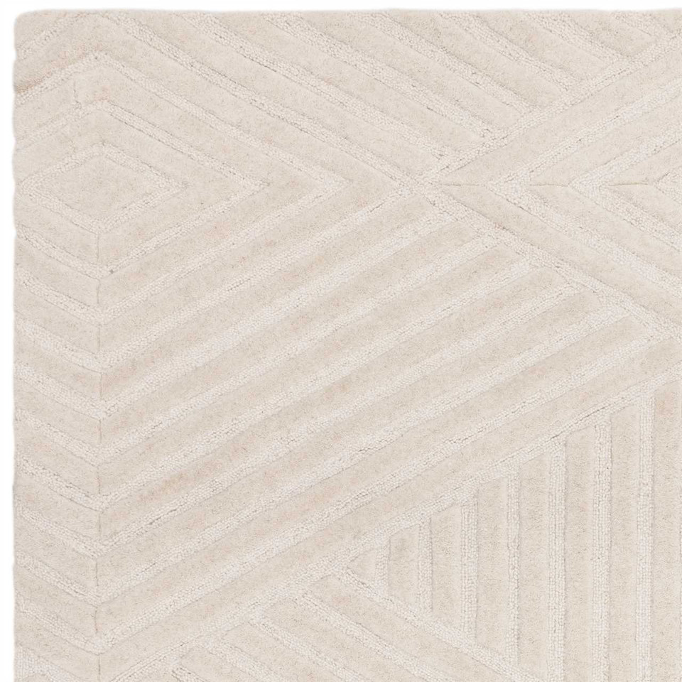Hague Ivory Thick Woollen Rug Hand Tufted