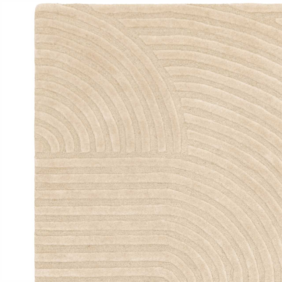 Hague Sand Thick Woollen Rug Hand Tufted