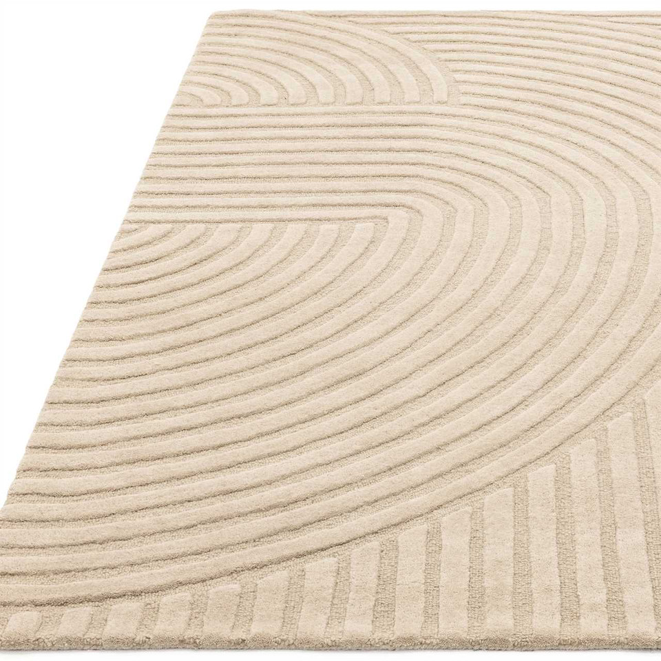 Hague Sand Thick Woollen Rug Hand Tufted