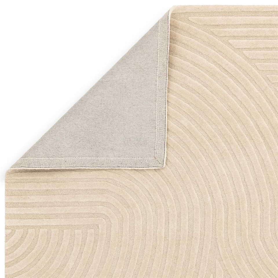 Hague Sand Thick Woollen Rug Hand Tufted