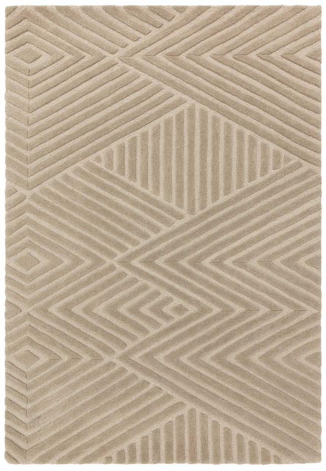 Hague Taupe Thick Woollen Rug Hand Tufted