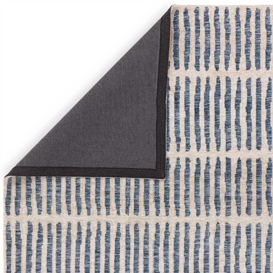 Mason Grid Rug Blue Light Beige