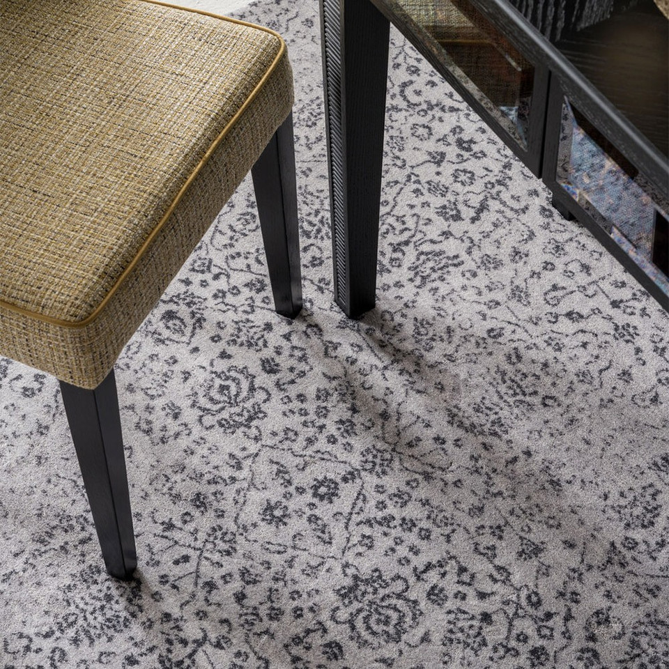 Brintons Agnus Claudine Platinum Wool Rug
