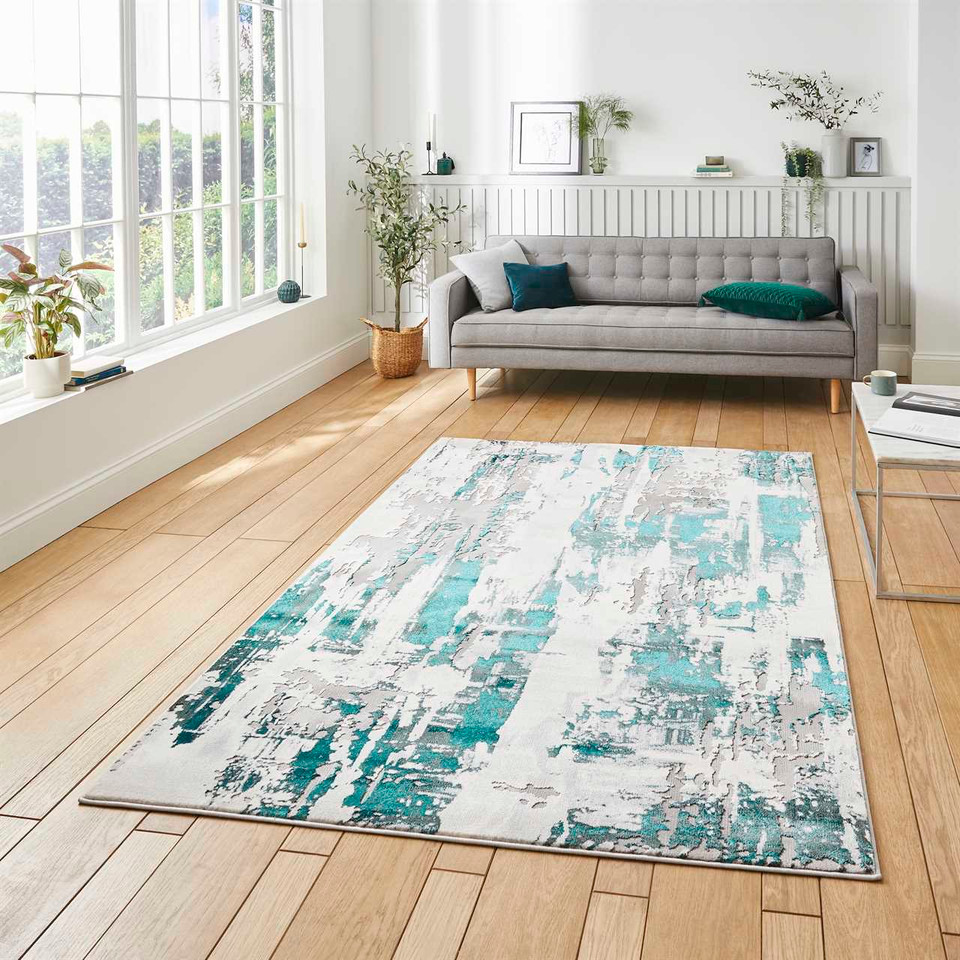 Apollo GR579 Grey Green Marble Rug