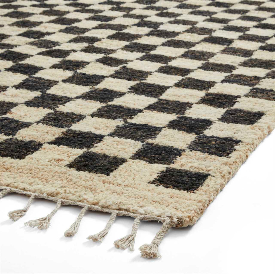 Hemp 26588 Charcoal Beige Rug