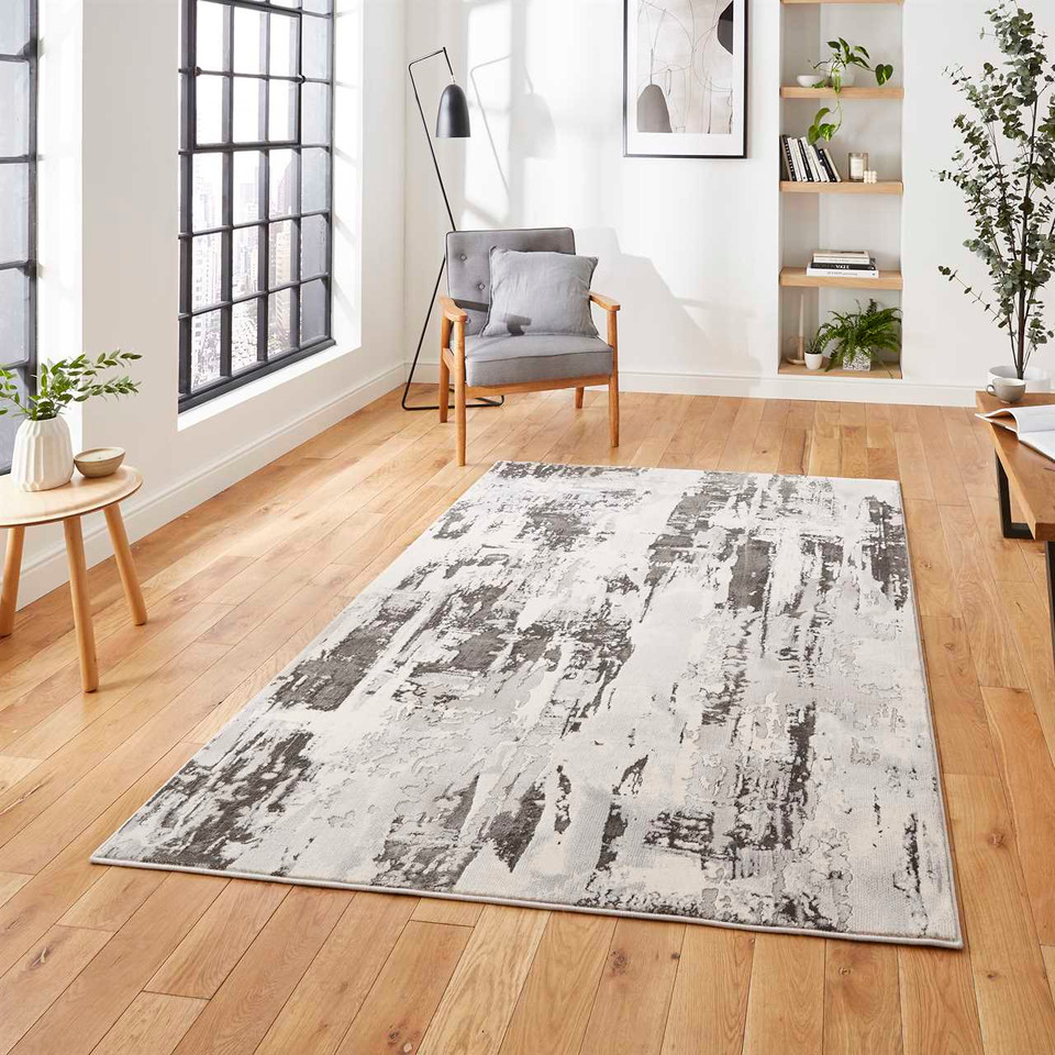 Apollo GR579 Grey Ivory Marble Rug