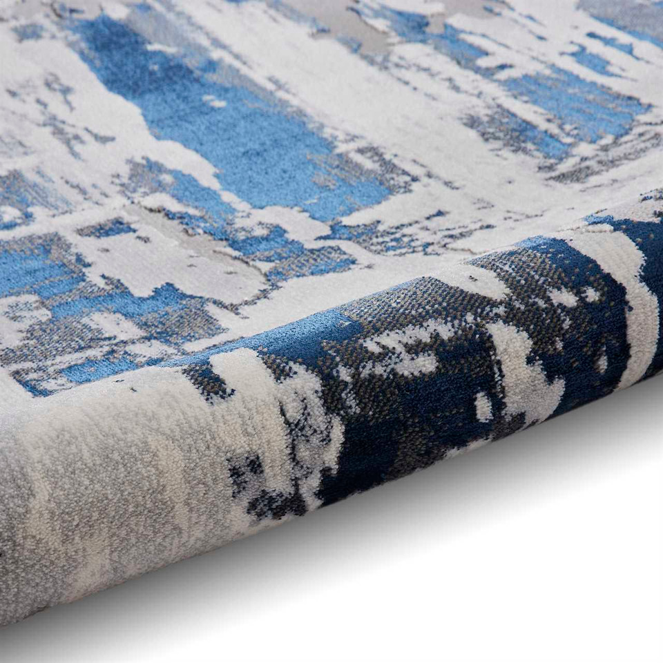 Apollo GR579 Grey Navy Marble Rug