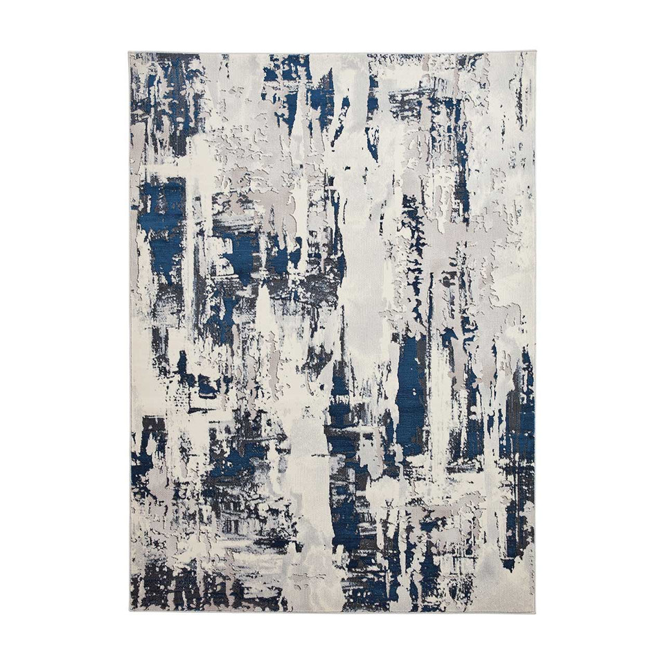 Apollo GR579 Grey Navy Marble Rug