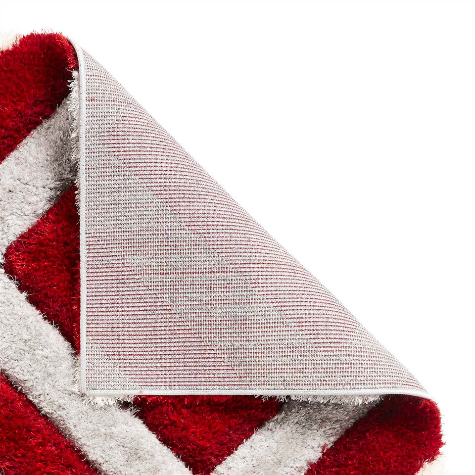 Olympia GR224 Silky Grey Red Rug