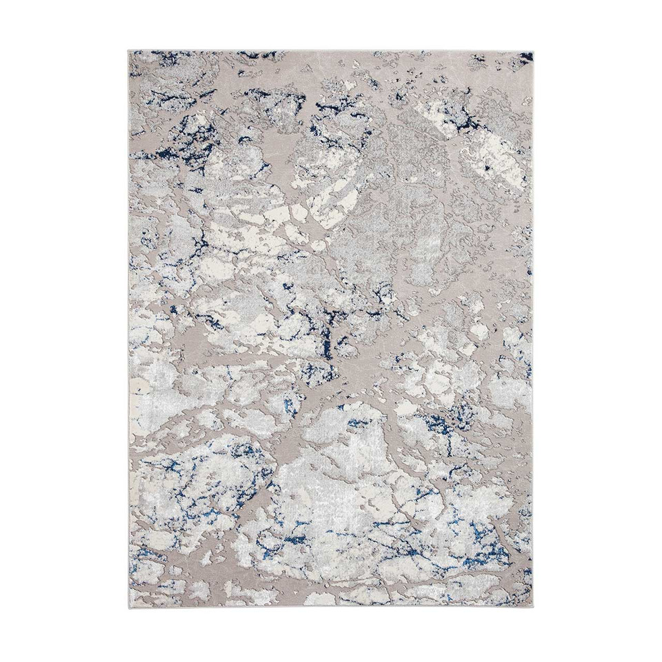 Apollo 2677 Grey Navy Marble Rug