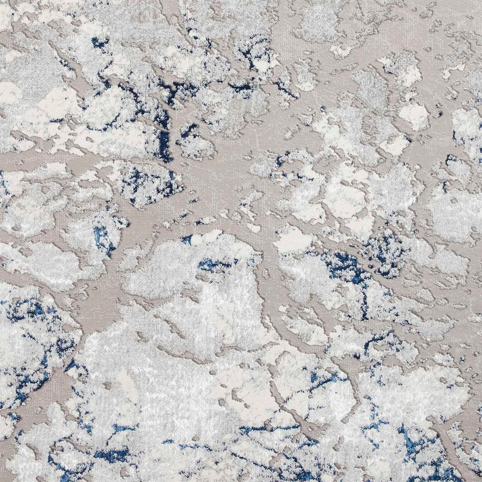 Apollo 2677 Grey Navy Marble Rug