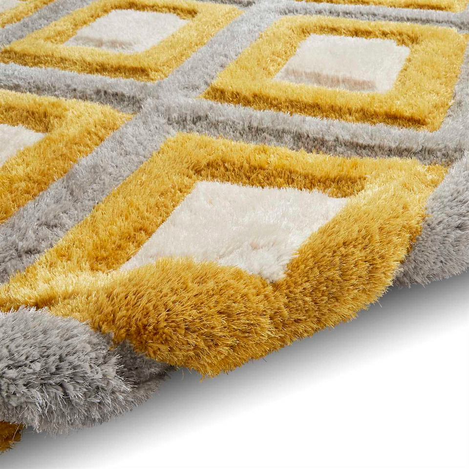Olympia GR224 Silky Grey Yellow Rug