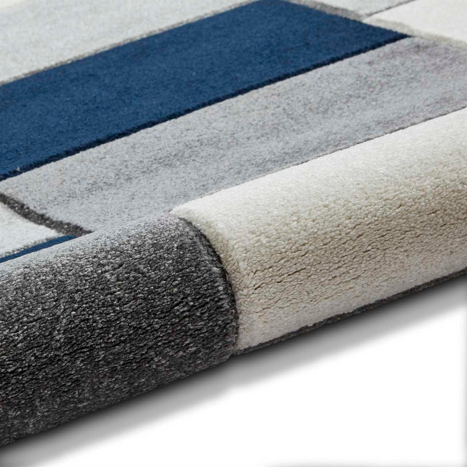 Matrix MT61 Grey Navy Rug