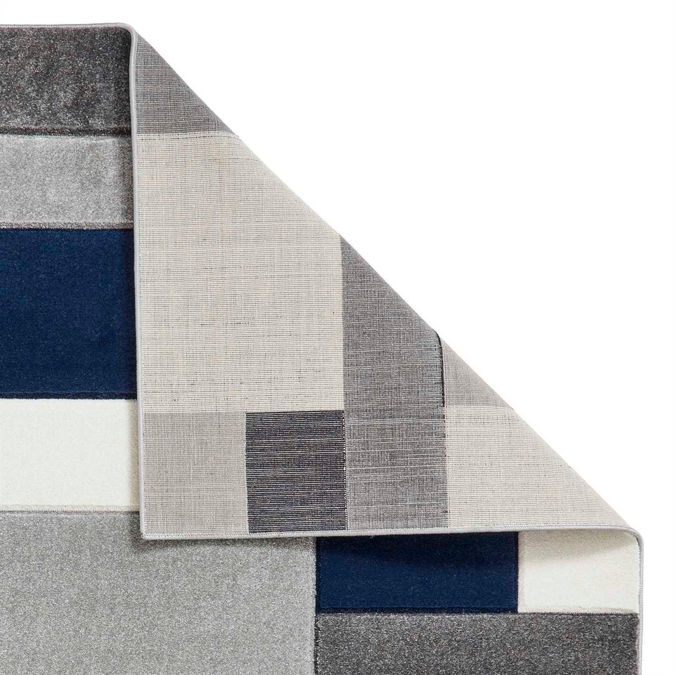 Matrix MT61 Grey Navy Rug