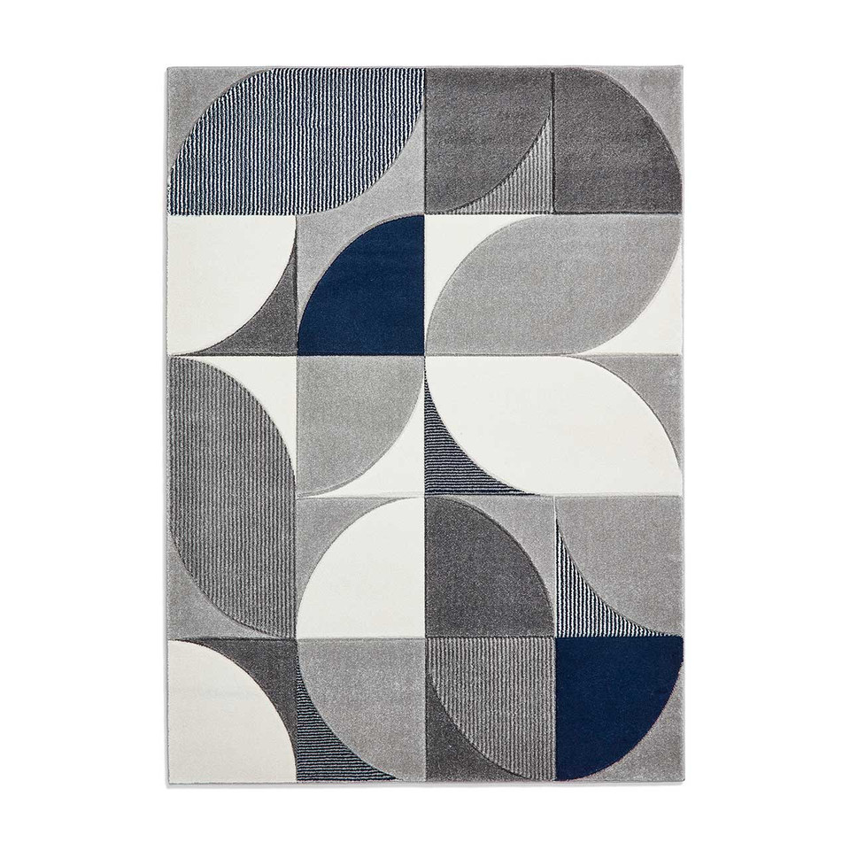 Matrix MT63 Grey Navy Rug
