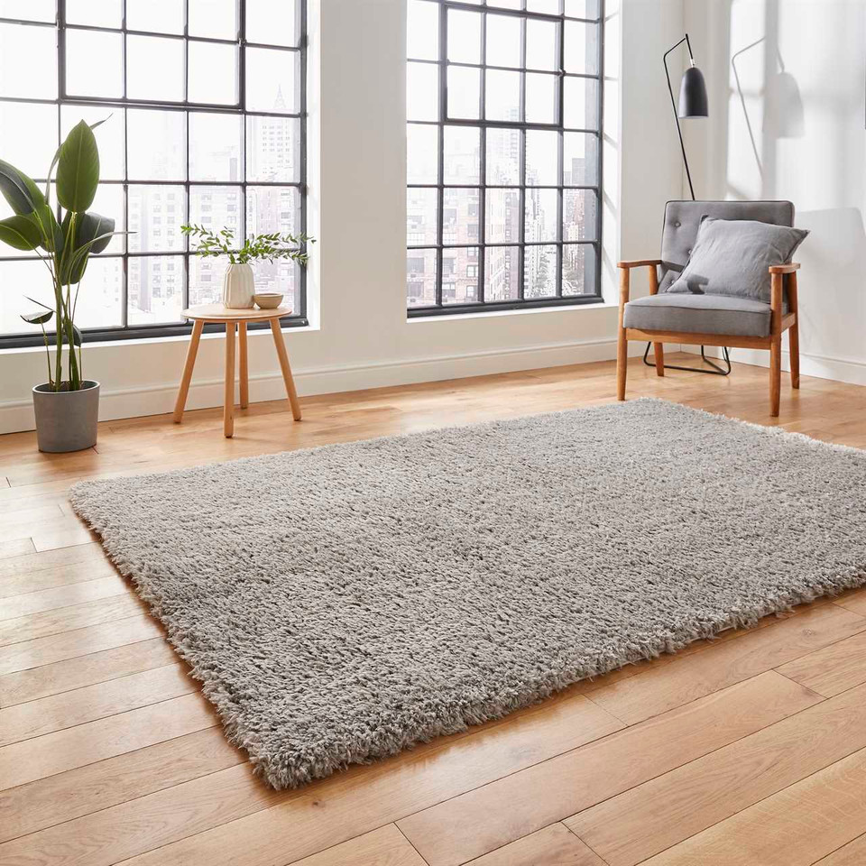 Solace 0961 Thick Soft Grey Rug