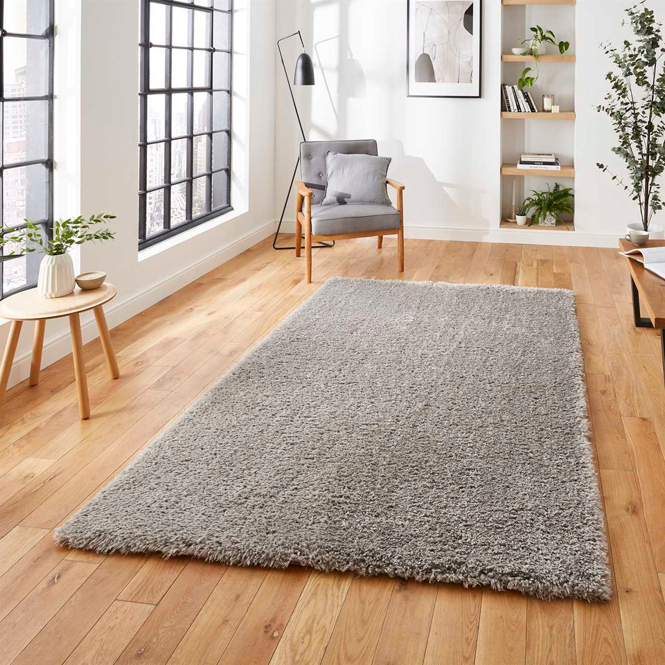 Solace 0961 Thick Soft Grey Rug