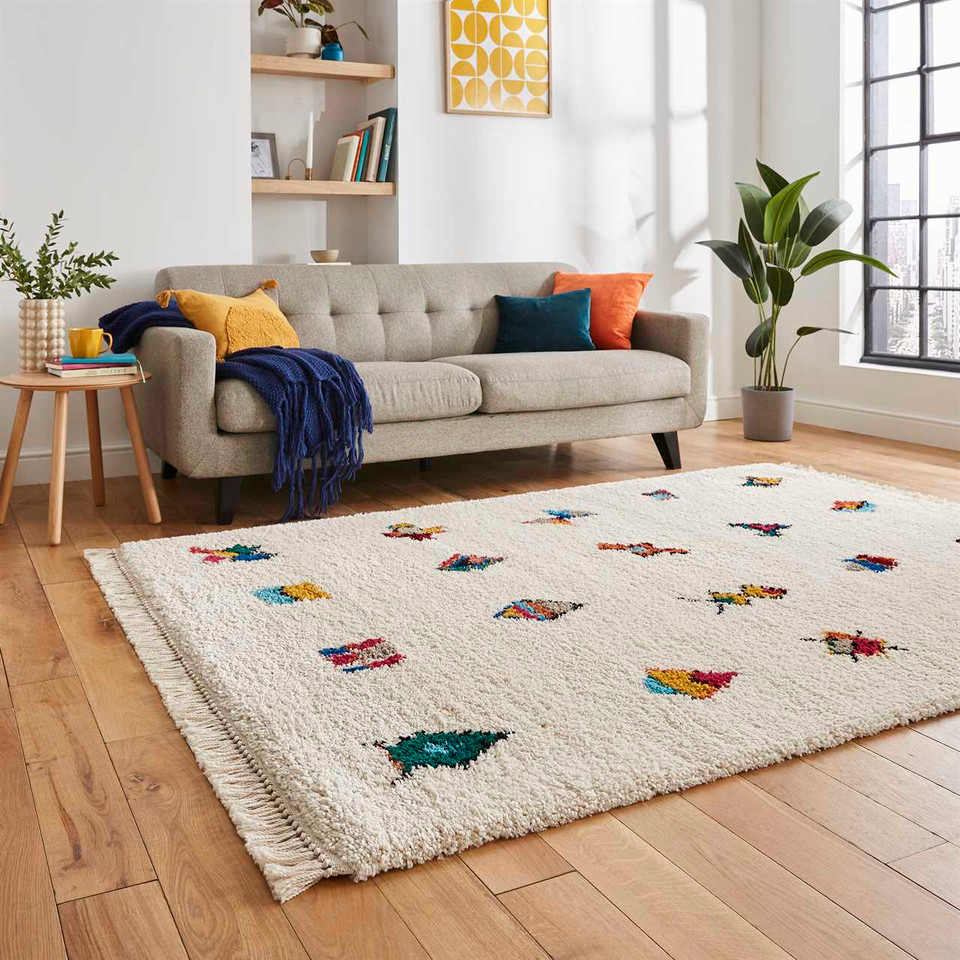 Boho A808 Multicolour Tribal Soft Rug
