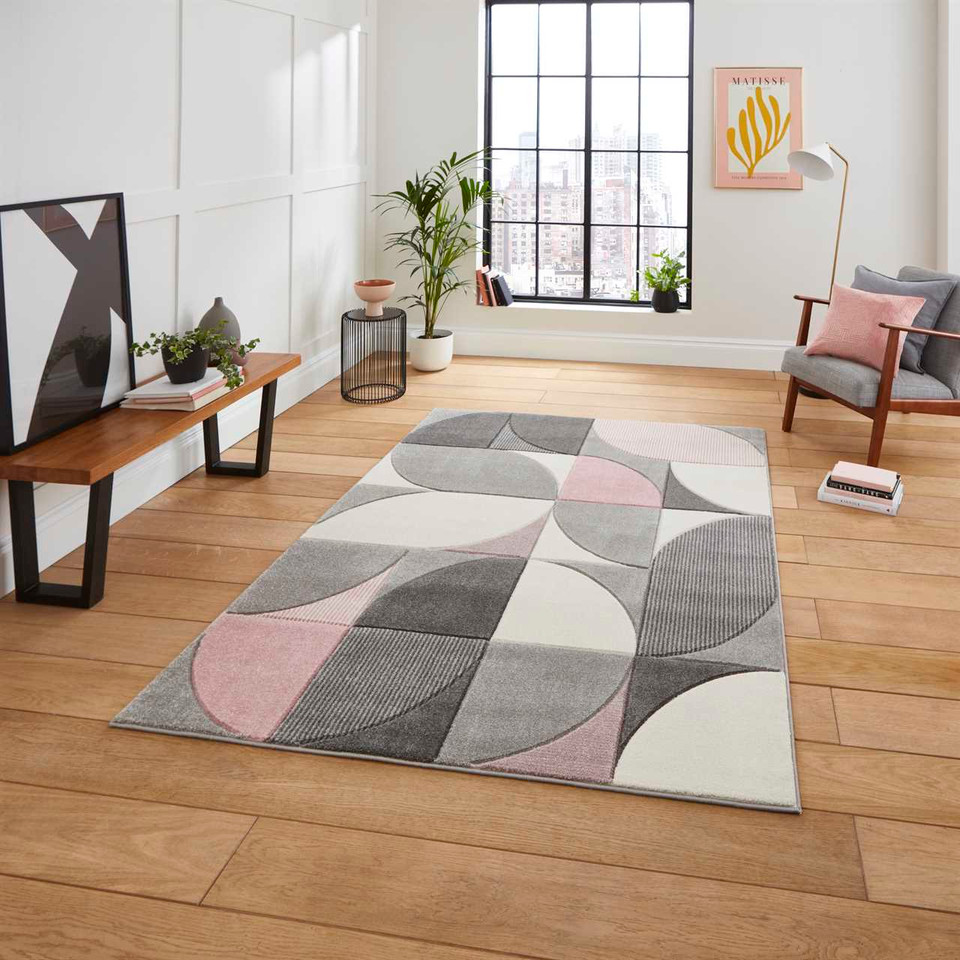 Matrix MT63 Grey Rose Rug