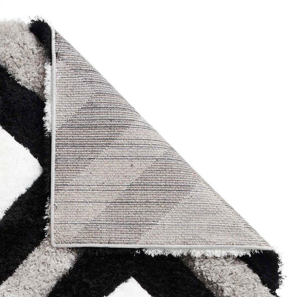 Olympia GR224 Silky Black White Rug
