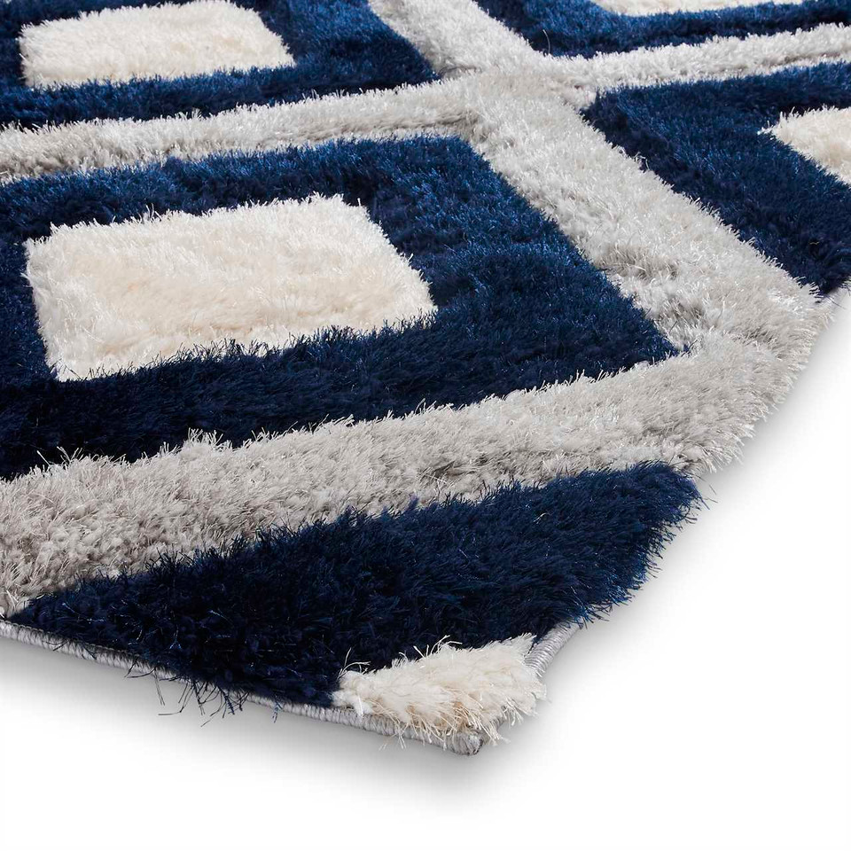 Olympia GR224 Silky Grey Navy Rug
