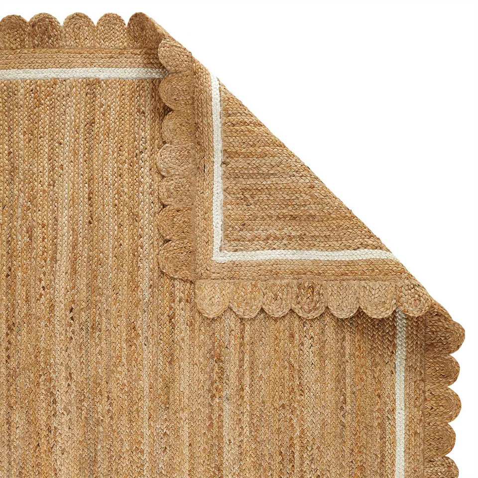 Indian Jute Naturals Border Woven Rug