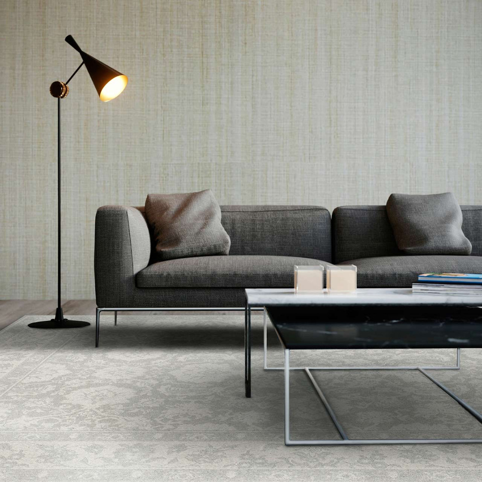 Brintons Noble Kirla Grey Wool Rug