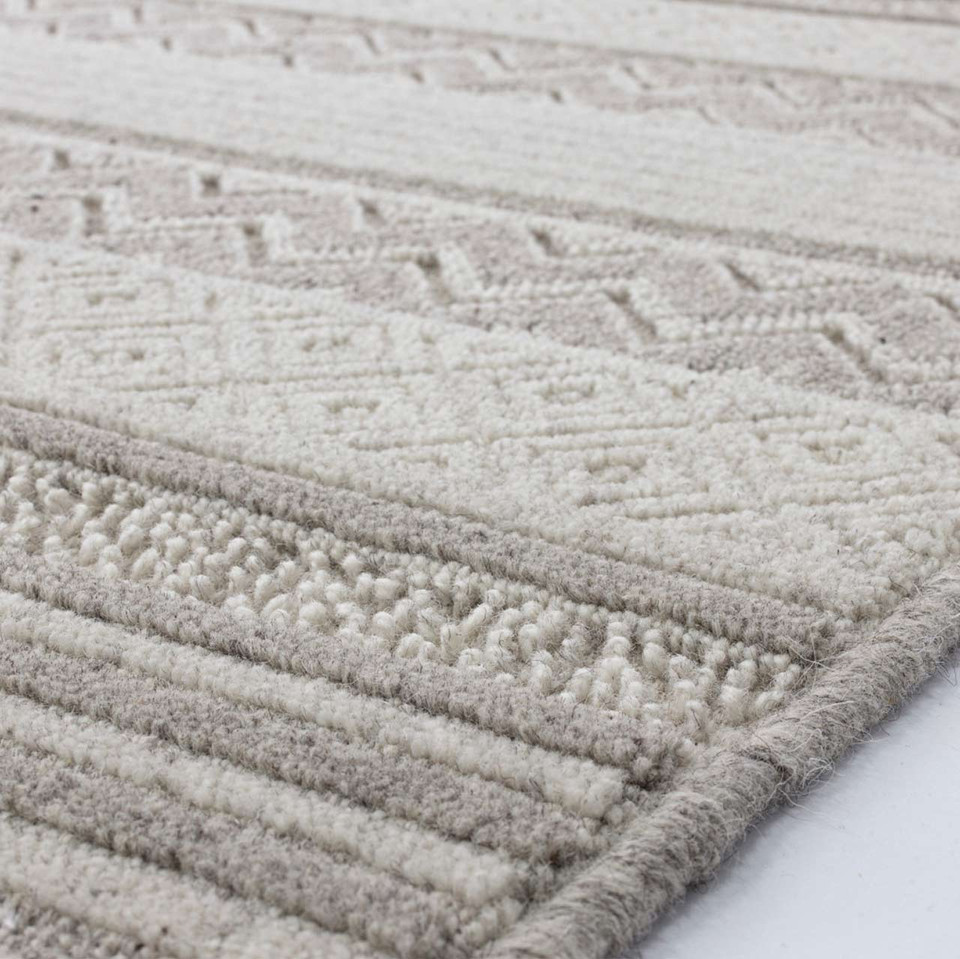 Brintons Noble Oni Light Grey Wool Rug
