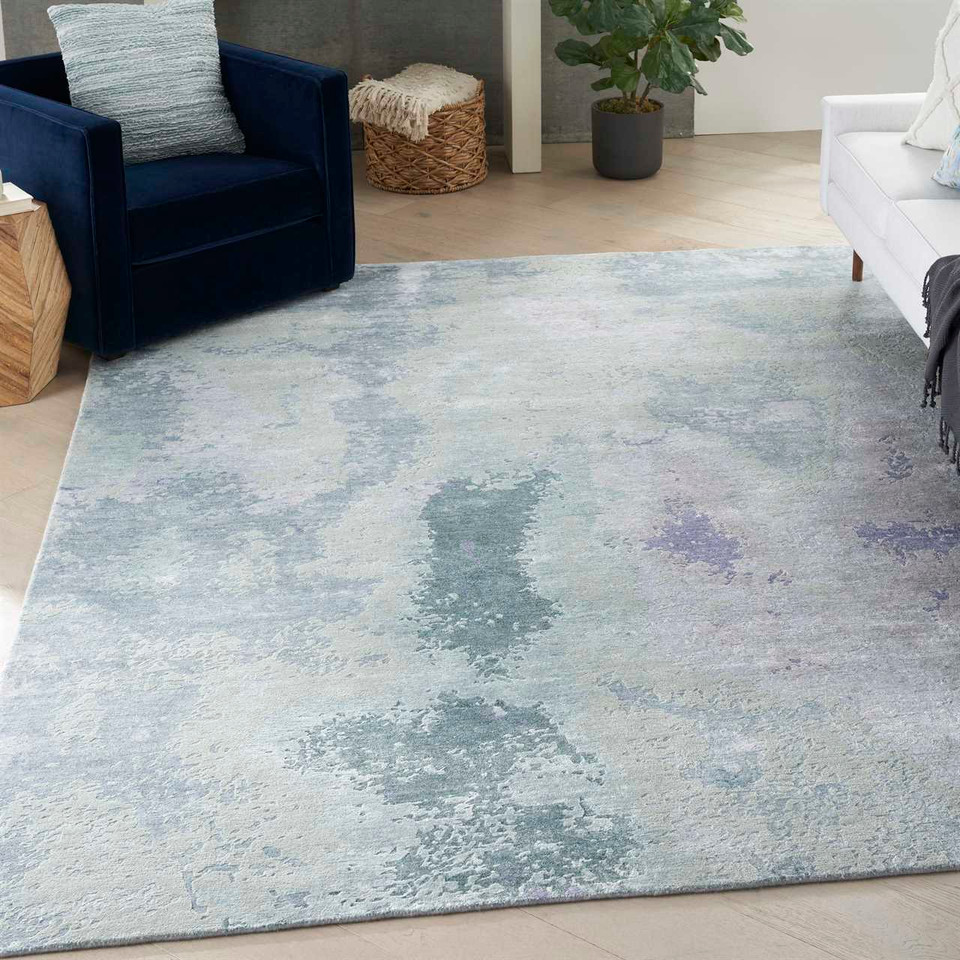 Luxury Silk Shadow SHA22 Blue Green Premium Rug