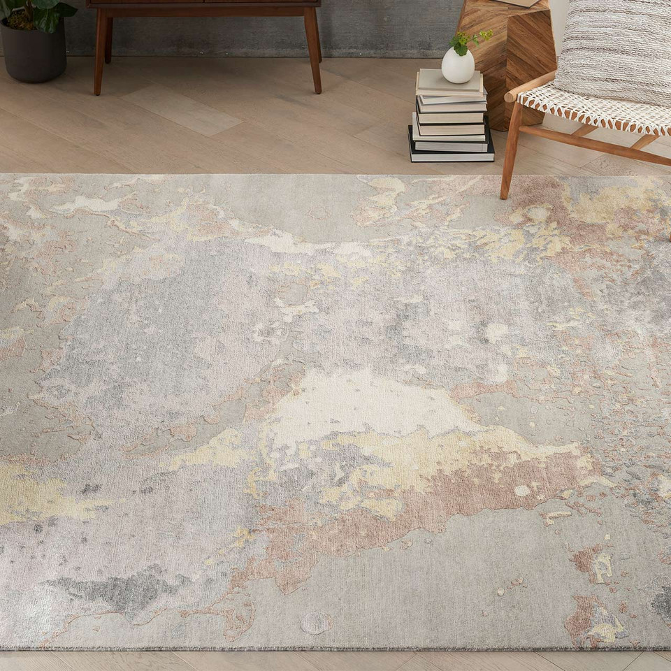 Luxury Silk Shadow SHA20 Golden Silver Premium Rug