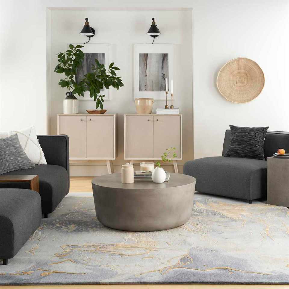 Prismatic PRS28 Grey Gold Wool Rug