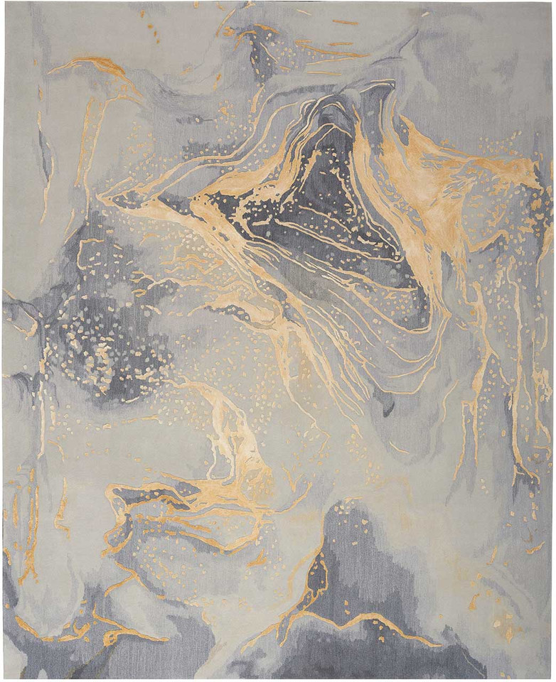 Prismatic PRS28 Grey Gold Wool Rug