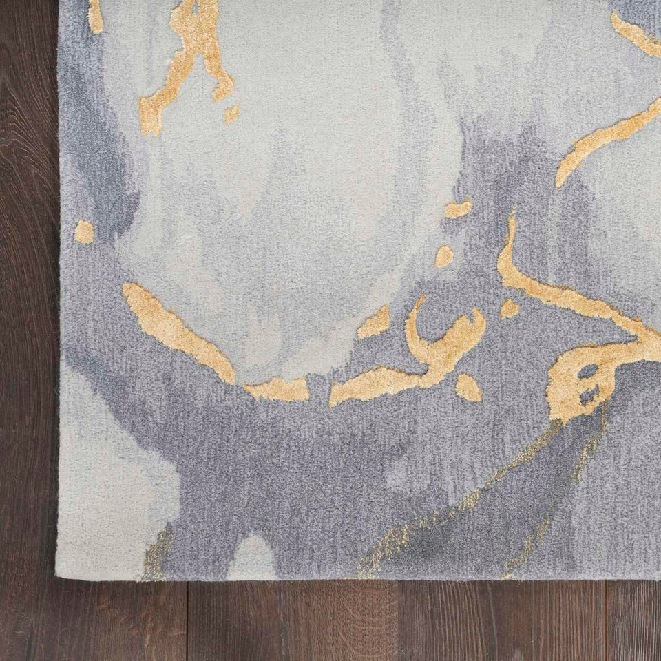 Prismatic PRS28 Grey Gold Wool Rug