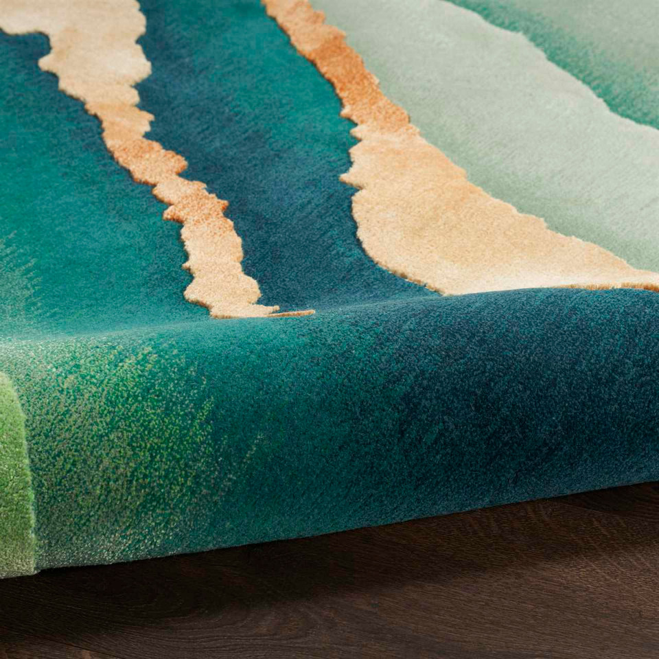 Prismatic PRS30 Emerald Green Wool Rug