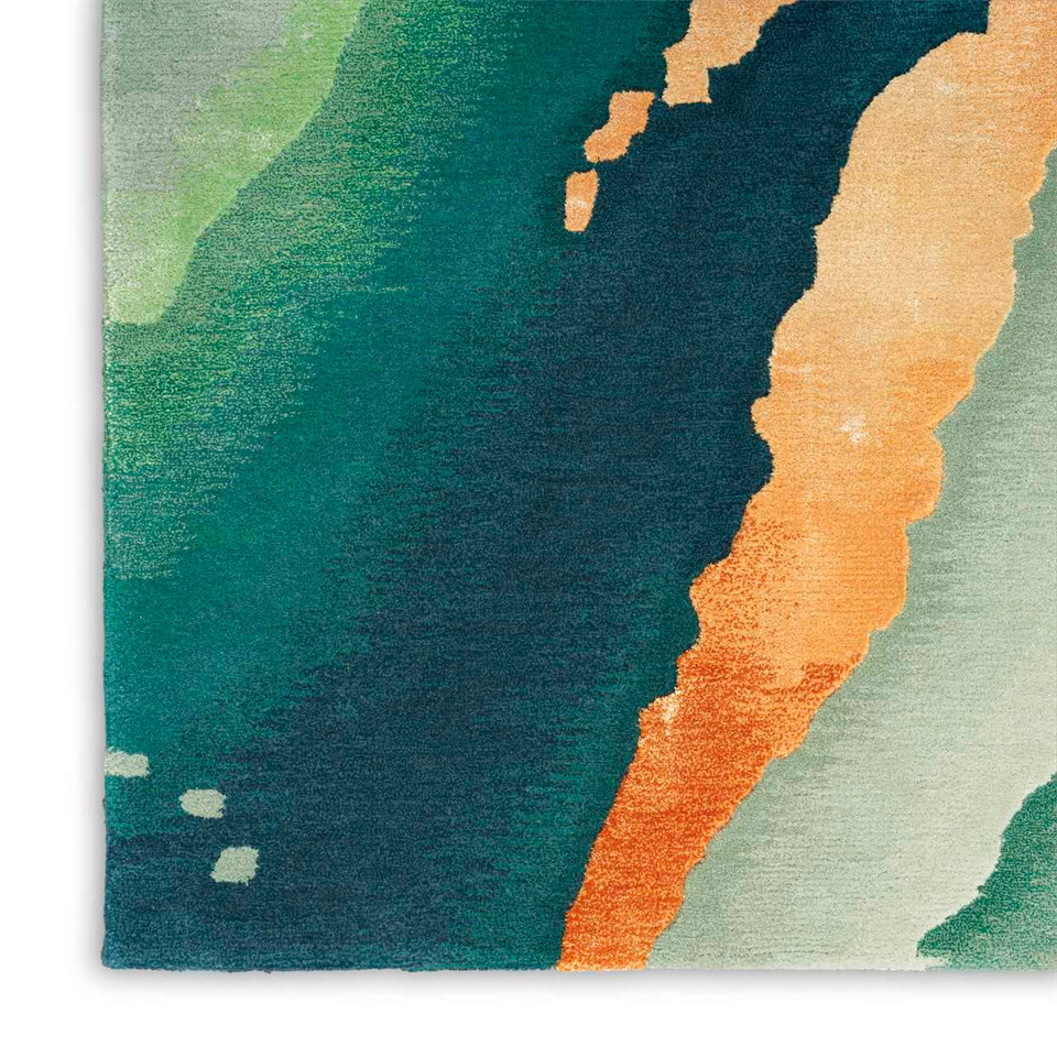 Prismatic PRS30 Emerald Green Wool Rug