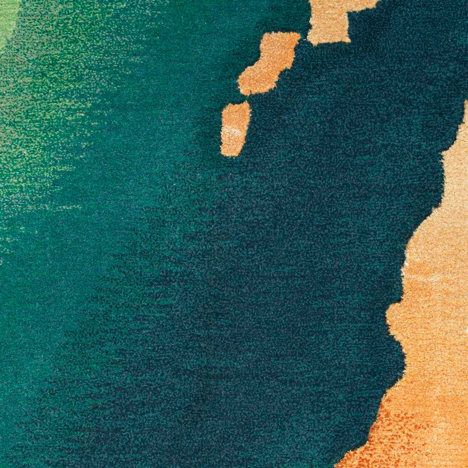 Prismatic PRS30 Emerald Green Wool Rug