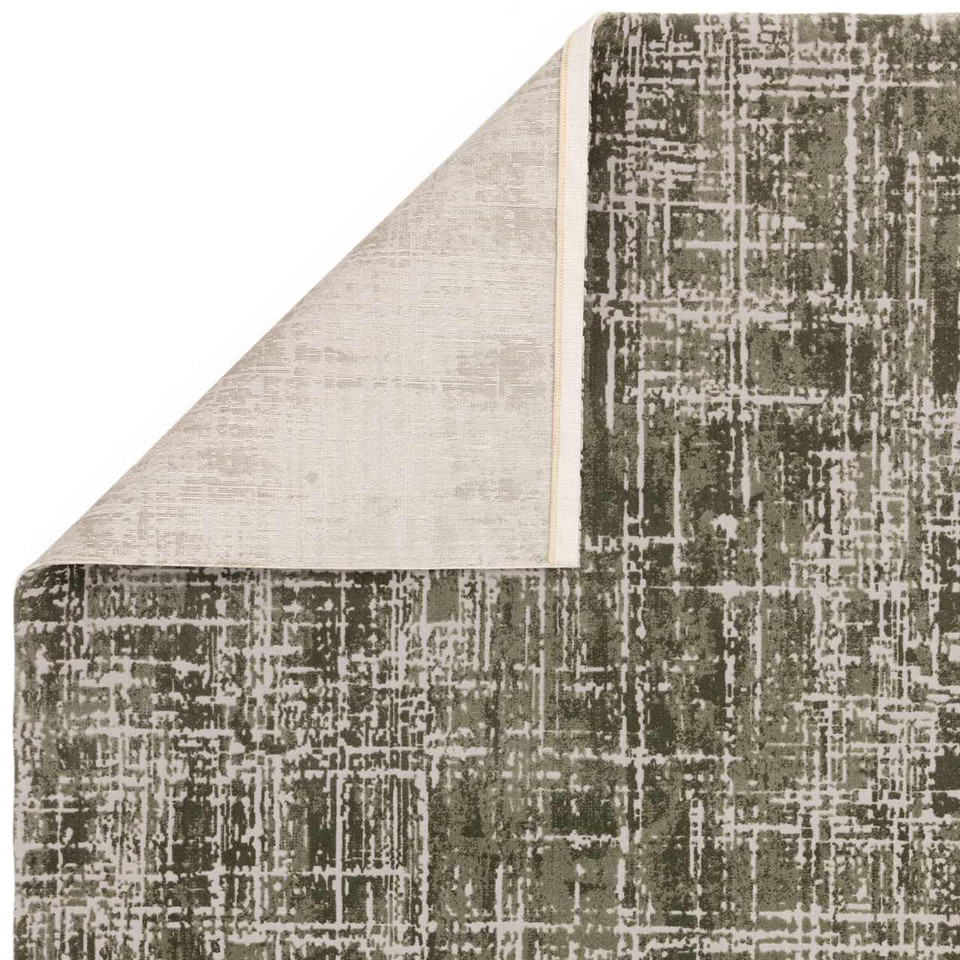 Kuza Abstract Green Velvet Soft Rug
