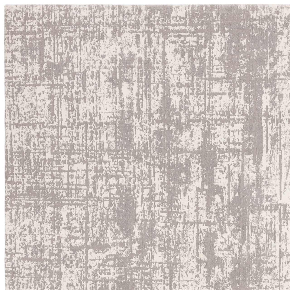 Kuza Abstract Grey Velvet Soft Rug