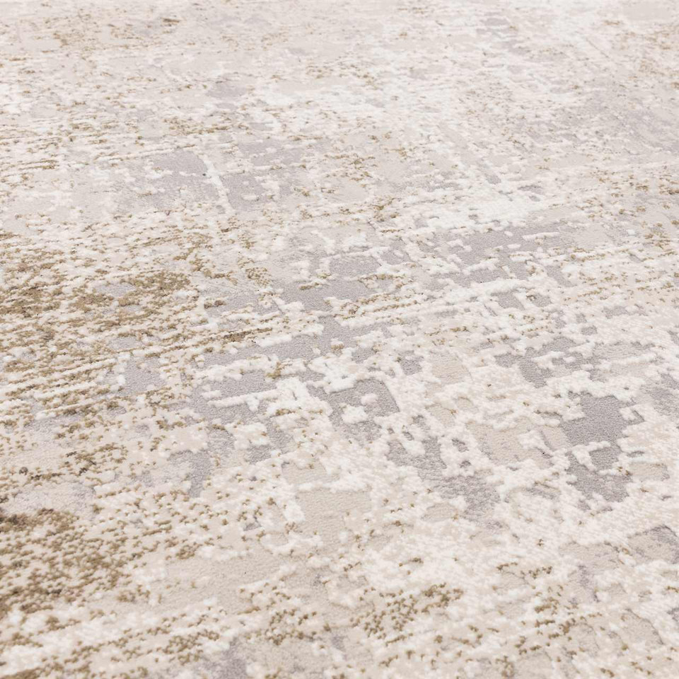 Kuza Border Beige Velvet Soft Rug