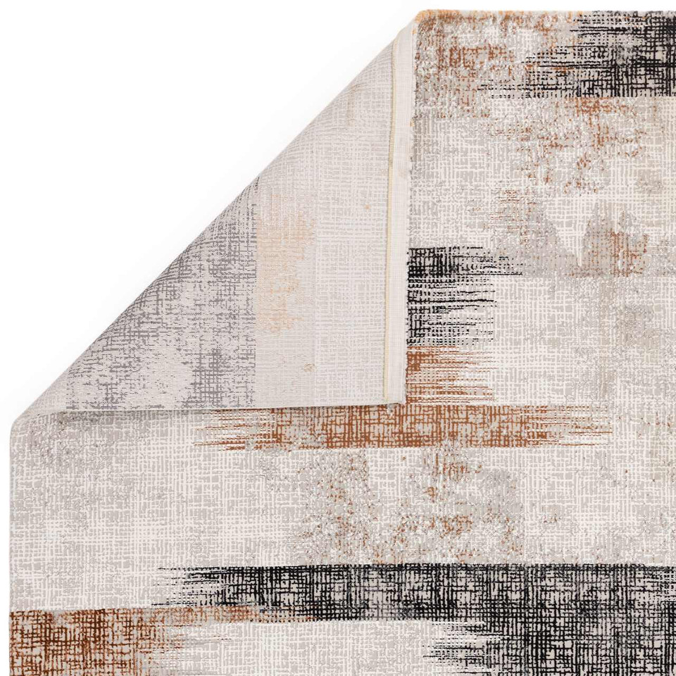 Kuza Lines Terracotta Velvet Soft Rug