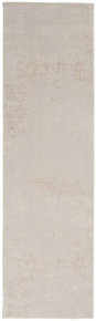 On Sale Abstract Silky Textures SLY01 Ivory Grey Rug 66x229cm