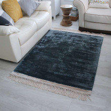 On Sale Elgin Tassels Rug Petrol Pink Border 120x170cm