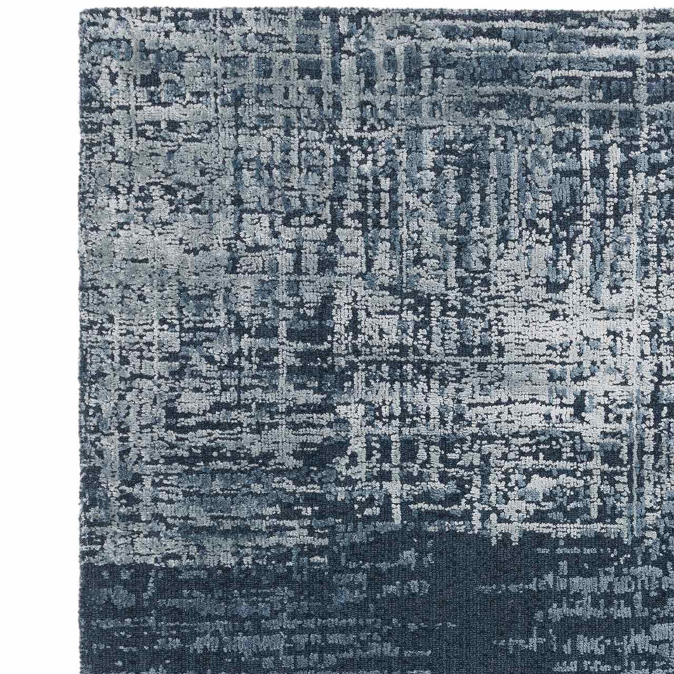 Torino Petrol Blue Premium Wool Rug