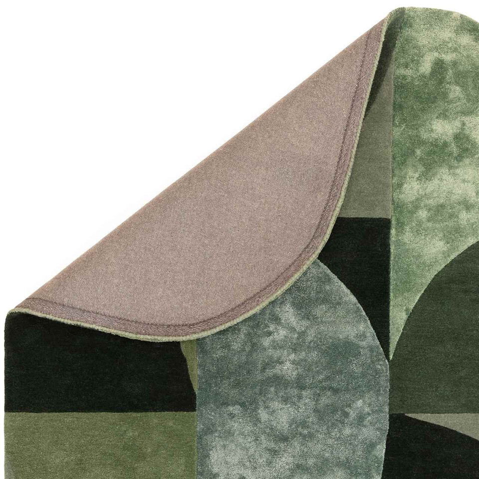 Matrix 75 Oval Forest Green Hand Carved Rug