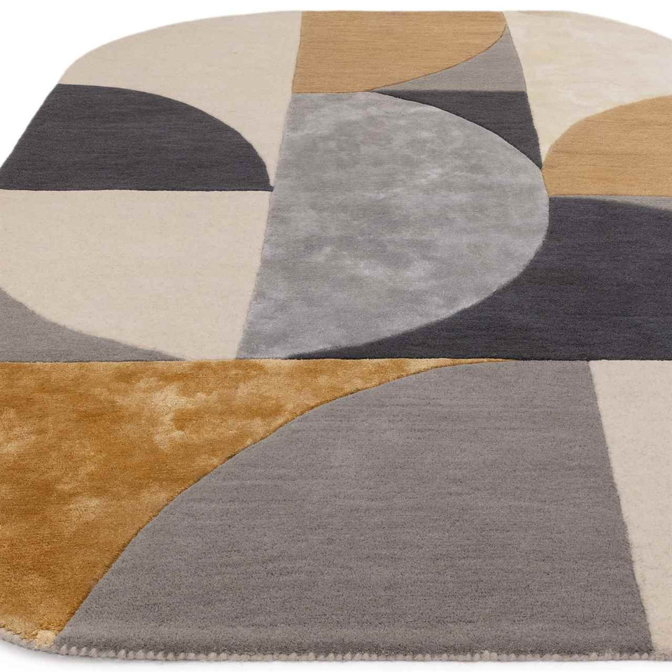 Matrix 76 Oval Sunset Grey Hand Carved Rug