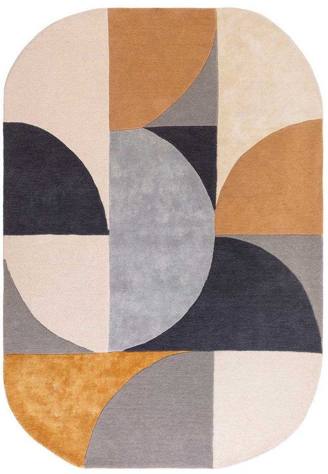 Matrix 76 Oval Sunset Grey Hand Carved Rug