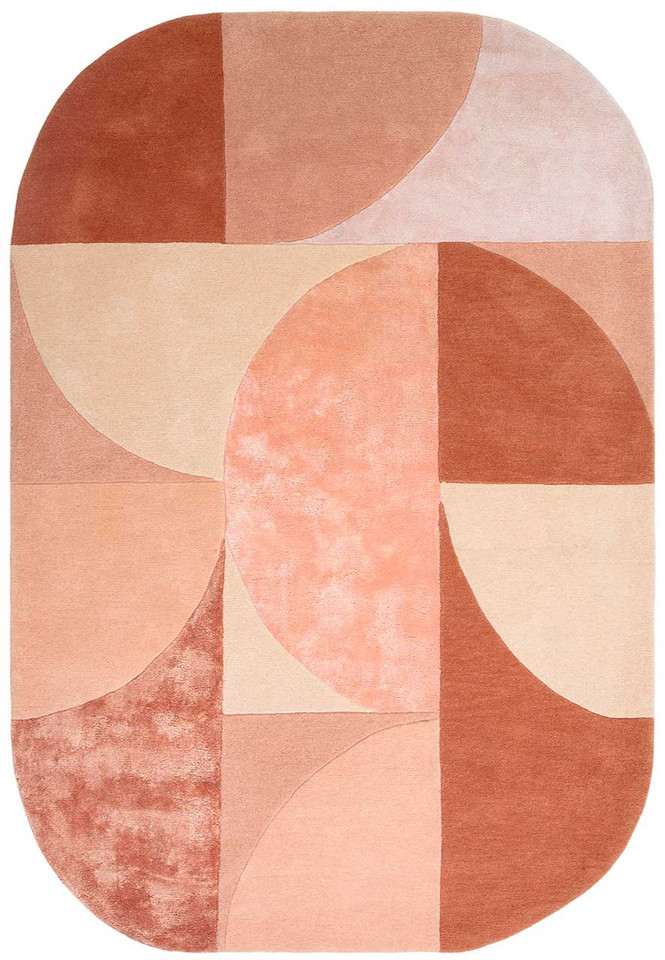 Matrix 78 Oval Rug Earth Pink Hand Carved