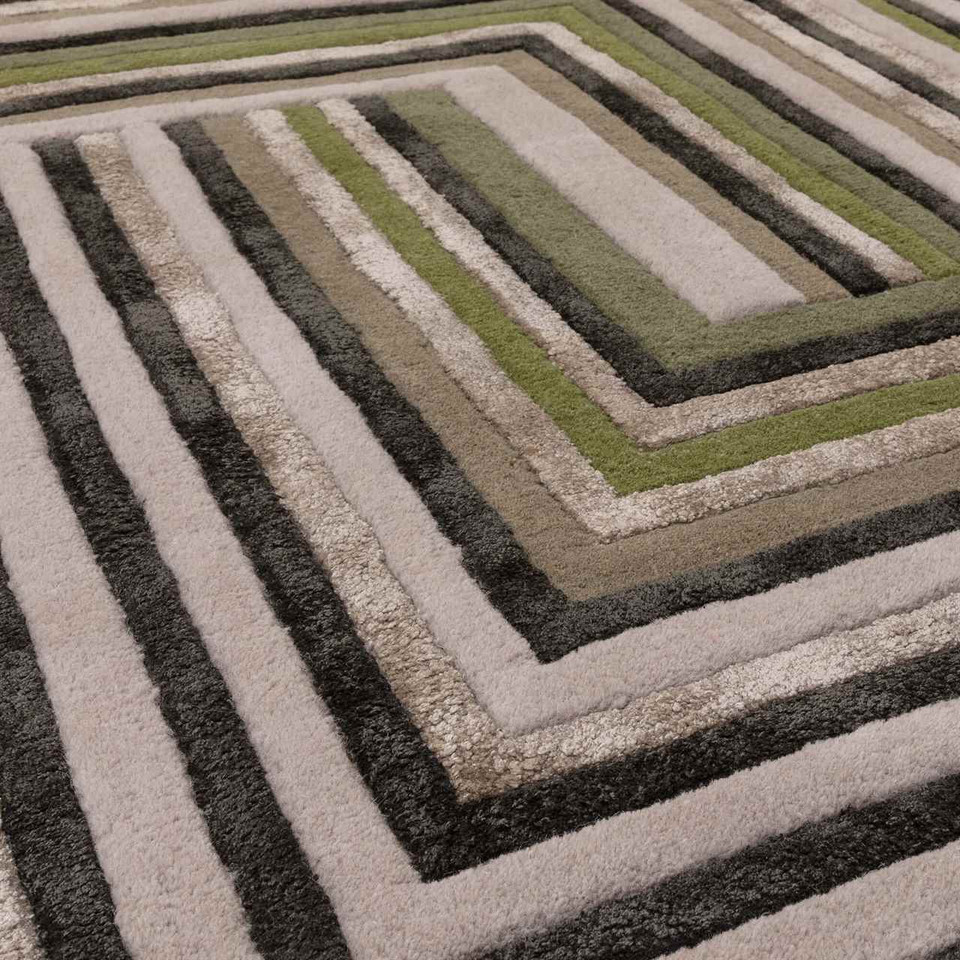 Matrix 82 Network Forest Wool Viscose Rug